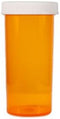 24 Pack Plastic Prescription Vials with Caps, Child Resistant Push Down and Turn, 16 Dram Size