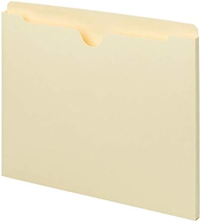 Smead File Jacket, Straight-Cut Tab, Flat-No Expansion, Letter Size, Manila, 100 per Box (75410)