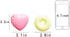 Candy Color Tape Dispenser Cute Roll Tape Organizer Desk Home Office Supplies (2Pcs Heart)