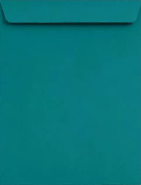 LUXPaper 10 x 13 Open End Envelopes | Peel & Press | Teal | 80lb. Text | 50 Qty