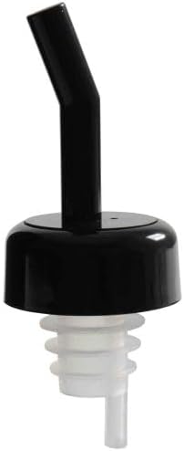 Generic Free Flow Liquor Bottle Pourer Black Spout Bottle Pourer with Collar Whiskey