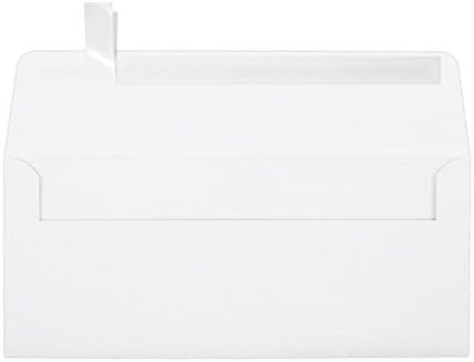LUXPaper #10 Business Envelopes | Peel & Press | 4 1/8" x 9 1/2" | White | 80lb. Text | 50 Qty