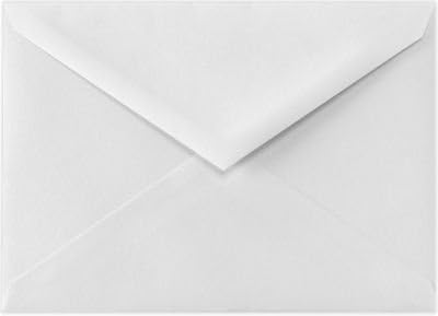 LUXPaper 6Bar A6 Baronial Invitation Envelopes | Pointed Flap | 4 3/4" x 6 1/2" | Bright White | 70lb. Text | 50 Qty