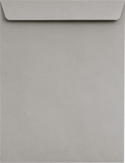 LUXPaper Open End Envelopes, Peel & Press, 8 3/4" x 11 1/4", Gray Wove, 50 Qty