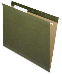 Pendaflex 415215 Hanging File Folders, No Tabs, Letter Size, Green