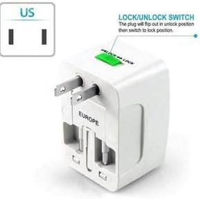 Worldwide Portable Universal Power Adapter, All in One International Travel Wall Charger for USA EU UK Outlets