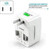 Worldwide Portable Universal Power Adapter, All in One International Travel Wall Charger for USA EU UK Outlets