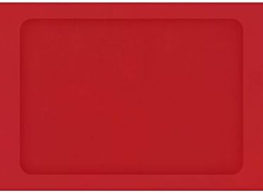LUXPaper A7 Full Face Window Envelopes | Peel & Press | 5 1/4" x 7 1/4" | Ruby Red | 80lb. Text | 50 Qty by LUXPaper