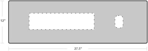 Premium Felt Desk Mat | Small 12" x 27.5" Multifunctional Desk Pad for Home Office, Dark Gray