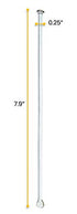EISCO 10PK Glass Stirring Rods, 7.9" - Spade & Button Ends, 6mm Diameter for Laboratory or Home Use