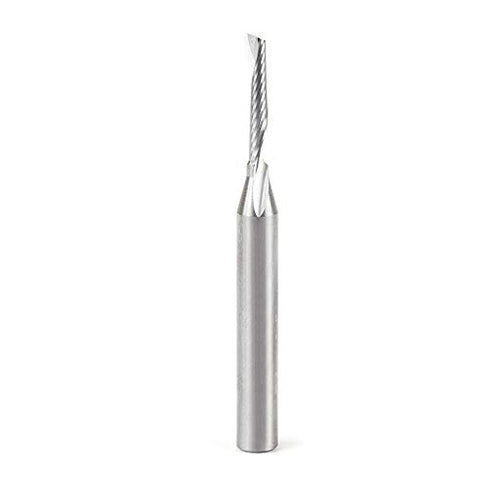 Amana Tool - 51446 Solid Carbide CNC Spiral 'O' Single Flute, Plastic Cutting 1/8 Dia x 3