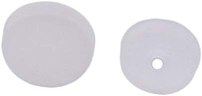 CRL White Flat Large Snap Cap Screw Covers, Package of 100