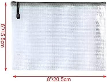 Oaimyy-6 * 8 inchs-16 Pcs-Plastic Mesh Zipper Pouch Document Folders Bag Zip File Bags for Office Supplies,Home,Travel Storage-Multicolor by Oaimyy