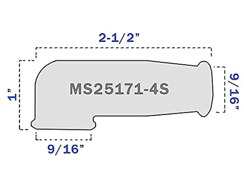 Electrical Terminal Boot 6 Pack, Silicone Rubber, MS25171-4S