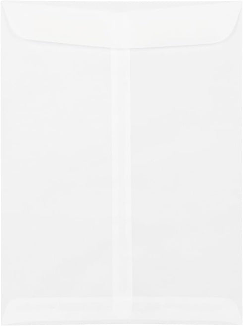 JAM PAPER 9 x 12 Open End Catalog Translucent Vellum Envelopes - Clear - 25 Pack