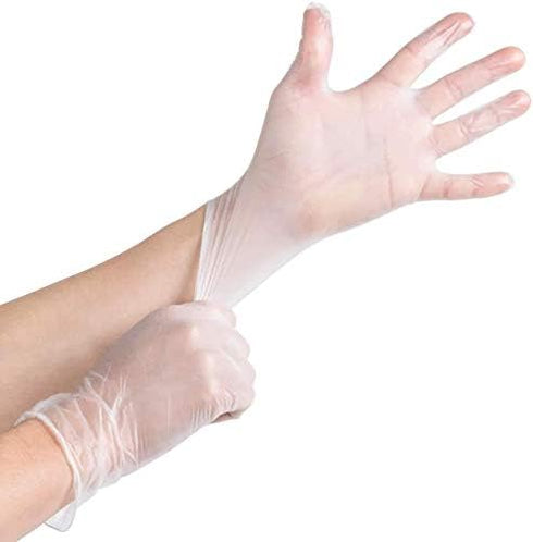 MedPride Powder-Free Vinyl Exam Gloves, Large, Box of 100