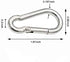 Carabiner Clip, Spring Snap Hooks, Heavy Duty Stainless Steel 304 Hooks, Indoor/Outdoor Rope Connector 6Pack