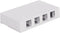 ICC 4 Port Surface Mount Box in White, Works with Slim and