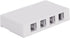 ICC 4 Port Surface Mount Box in White, Works with Slim and