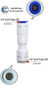 1/4" One Way Check Valve for Reverse Osmosis Water Filter, NSF Certified Plastic Quick Connect Fittings (6 pcs)