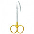 Stainless Steel Medical Precision Scissors, Curved Edge Metal Dissection Surgical Instruments Lab Supplies (Curved 4.5”