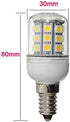 2X E14 LED 3W Equivalent, 30W Incandescent Lights Bulb, DC 12V-24V, Warm White 3000K, 30 SMD 5050