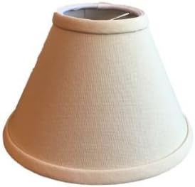 Upgradelights 7 Inch Empire Clip On Chandelier Lampshade 3x7x5 (Beige Linen)