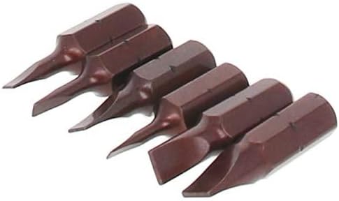 Utoolmart 6Pcs Slotted Bits Set - 1/4 Inch Hex Shank Magnetic Screwdriver Bit Set, 25mm Length