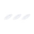 MECCANIXITY 3Pcs Magnetic Stirrer Mixer Stir Bar Rod 25mm(1") x9mm Olive Shape PTFE Coating Magnet White for Laboratory
