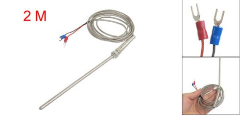 uxcell 8mm Threaded 2M Temprature Thermocouple Probe K Type 150mm x 5mm