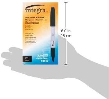 Integra Dry Erase Marker, Bullet Tip, Black (ITA01017)