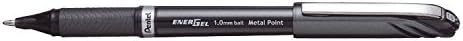 Pentel BL30A EnerGel NV Liquid Gel Pen, 1mm, Black Barrel, Black Ink, Dozen