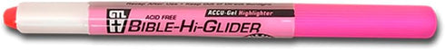 G.T. Luscombe Accu-Gel Bible Highlighter, No Bleed Solid Gel, Long Lasting, Pink