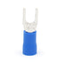 Baomain Insulated Fork Spade Wire Connector Electrical Crimp Terminal 14-16AWG USA #8 Blue (1000PCS)