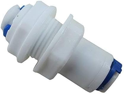 ZAOJIAO Tube Bulkhead Connector Push Fit Quick Connect for RO Water System - Pack of 5 (1/4" Tube)