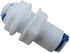 ZAOJIAO Tube Bulkhead Connector Push Fit Quick Connect for RO Water System - Pack of 5 (1/4" Tube)