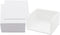 White Memo Holder with Blank Memo Notes Cube, Simple PS Notepad Organizer Dispenser, 500 Sheets
