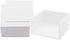 White Memo Holder with Blank Memo Notes Cube, Simple PS Notepad Organizer Dispenser, 500 Sheets
