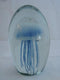Glass Jellyfish Paperweight Jellyfish Inside the Glass Color BLue (Glow in Dark)