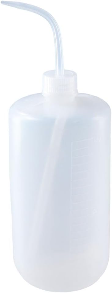 1Pc 1000ml Tattoo Bottle, 32oz Transparent Plastic Wash Bottle, Portable Lab Squeeze Bottle for Watering