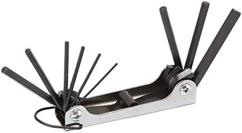 Edward Tools Folding Hex Key Set - Metric 9 Piece Folding Allen Wrench Set - High torque steel with black finish - MM 1.5, 2, 2.5, 3, 4, 5, 5.5, 6 and 8 by Edward Tools