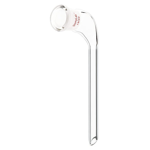 Stonylab Glass 105 Degree Angle Distillation Adapter, Borosilicate Glass with 19/22 Outer Joint