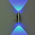 UCCKEYI Aluminum Double-Headed LED Wall Sconce Lamp, 2W Blue Light, 125x48mm, 50,000hr Lifespan,