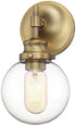 Meridian PL0169NB 1 5 inch Light Visions Transitional Light Natural Brass Sconce Wall Light