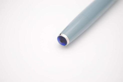 czxwyst 2019 New Version 601 Steel Cap Vacumatic Double Bead Fountain Pen (Lake Blue with Ink Window)