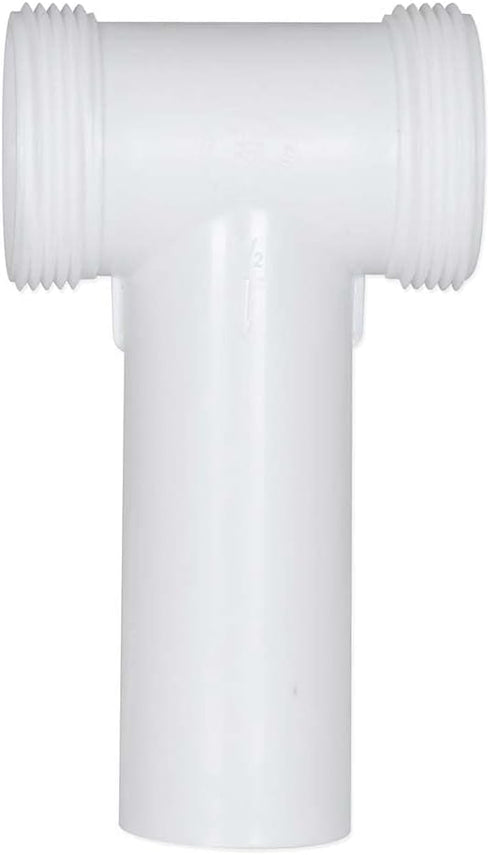 EZ-Flo 1-1/2 Inch x 16 Inch Kitchen Sink End Waste Center Outlet with Baffle, White Polypropylene, Slip Joint Connection