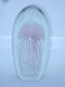 Glass Jellyfish Paperweight Color Pink 6" (Glow in Dark) - Jelly Fish