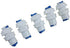 ZAOJIAO Tube Bulkhead Connector Push Fit Quick Connect for RO Water System - Pack of 5 (1/4" Tube)