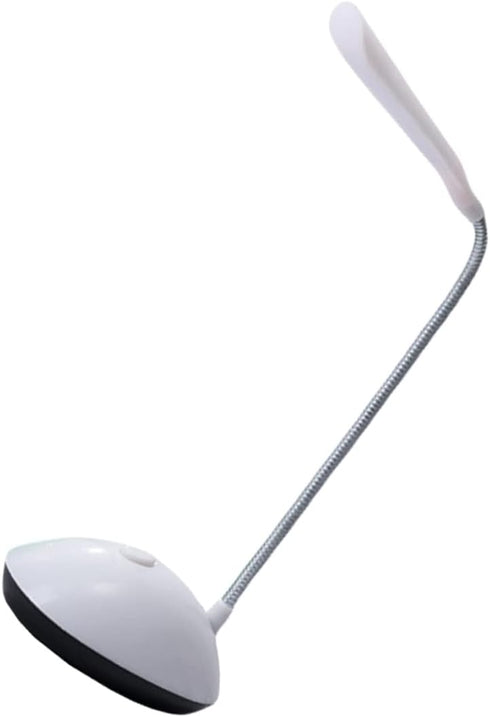 Foldable White Plastic Table Lamp, Battery Powered LED Desk Lamp for Reading