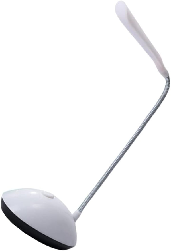 Foldable White Plastic Table Lamp, Battery Powered LED Desk Lamp for Reading